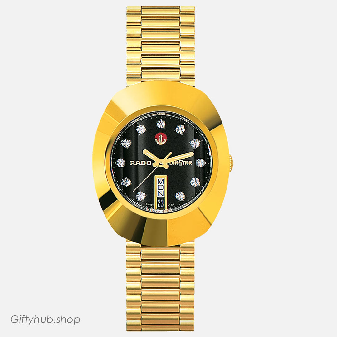 Luxury Golden Rado DiaStar Automatic 35 mm Watch